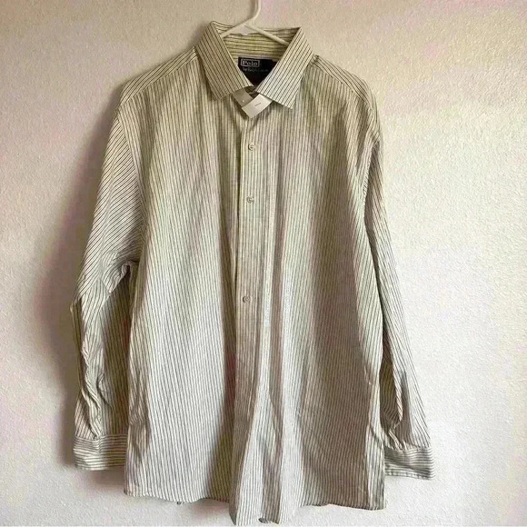 Polo Ralph Lauren Men’s striped Long Sleeve Regent Custom Size XL-18 34/35 NWOT - Picture 1 of 7